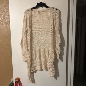 Off white (cream) lace cardigan
